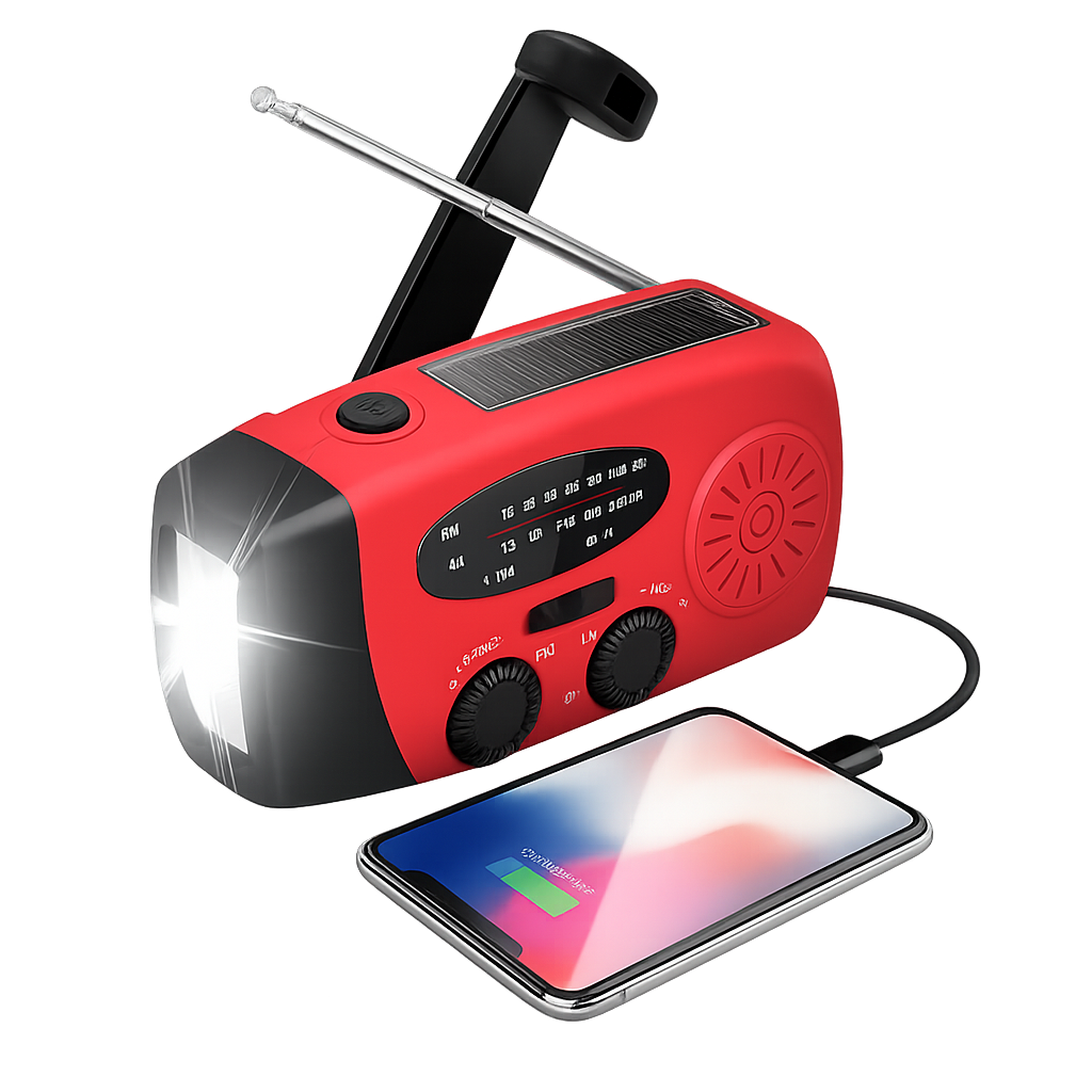 Multifunctionele Noodradio met powerbank & zaklamp - Basis Noodpakket