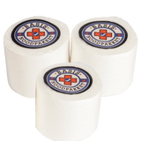 Drie rollen toiletpapier met Basis Noodpakket-logo.